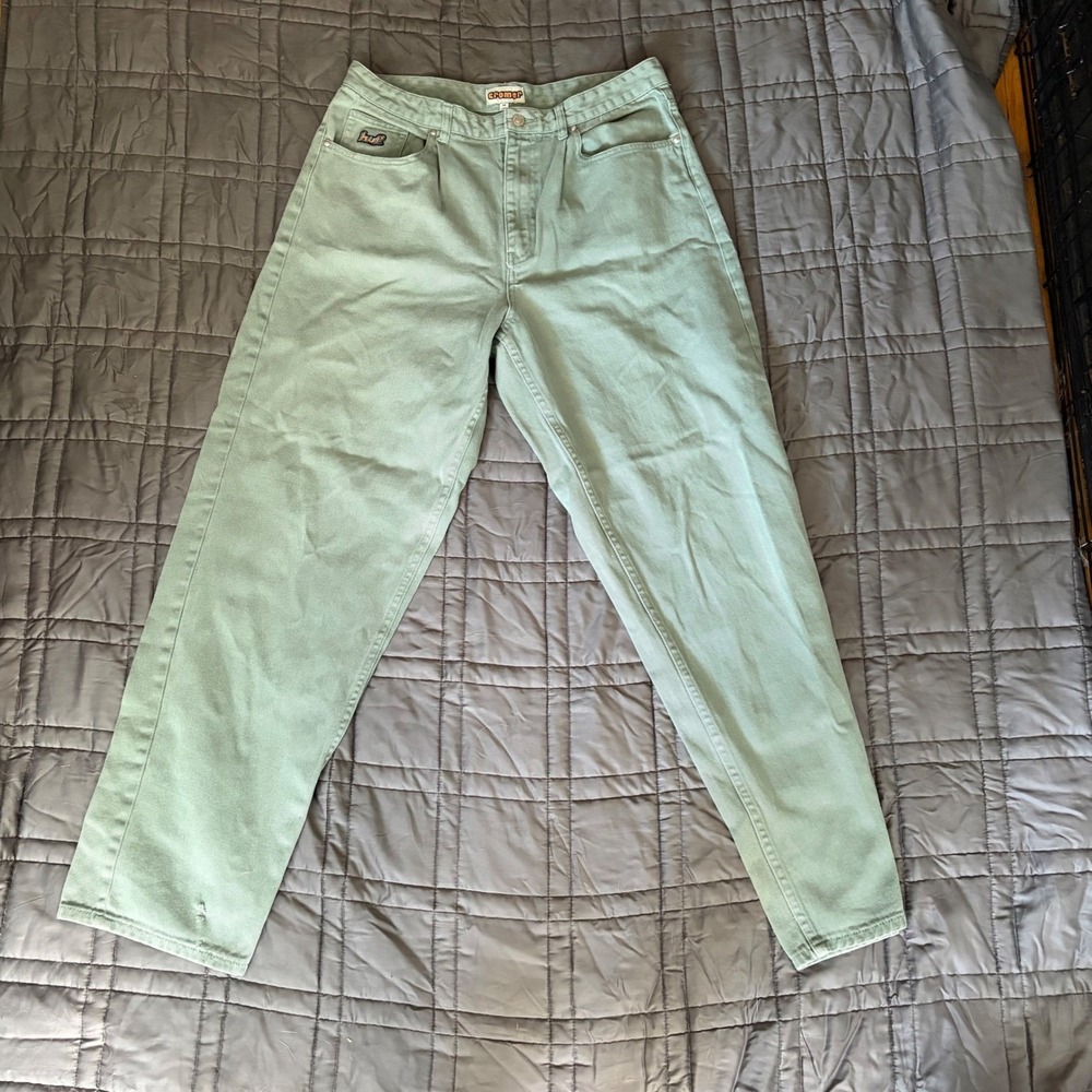 HUF Cromer Signature Skate Pants Sage Green Baggy Denim Jeans Mens 34